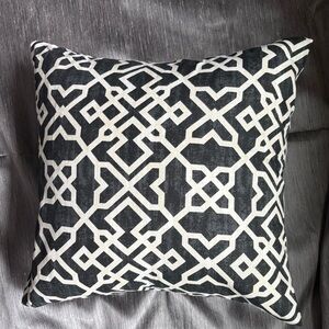 Geometric Black and White Throw Pillow